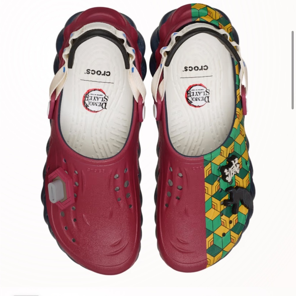 CROCS men Red Water Shoes with Patterned Strap